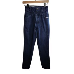 Vtg Rockies Rocky Mountain Jeans Womens 27/5 Dark Wash Bareback‎ High Rise Mom